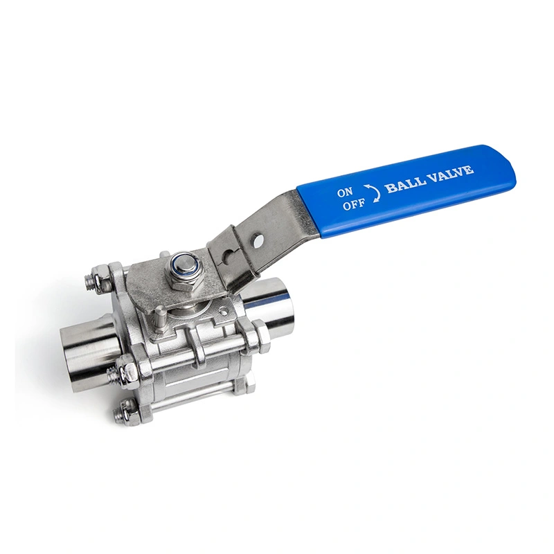 3 Piraso na Ganap na Naka-encapsulated Butt-welded Sanitary Ball Valve