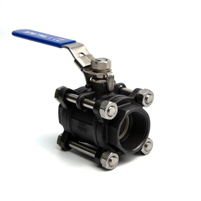 3PC Carbon Steel Ball Valve na may Locking Device