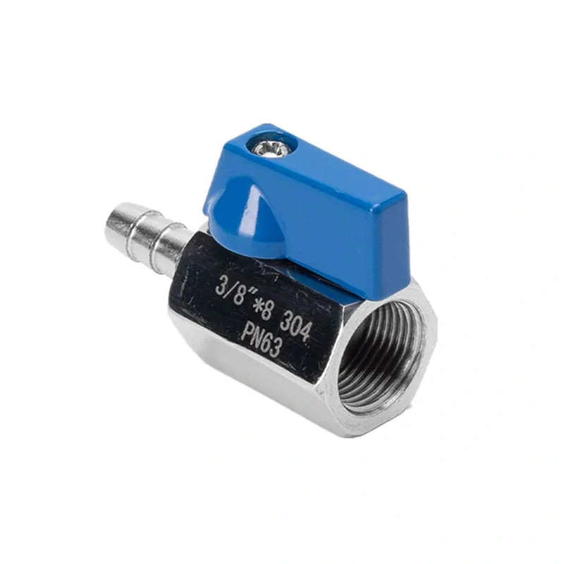 Hindi kinakalawang na asero na may sinulid na Nipple Hose Mini Ball Valve